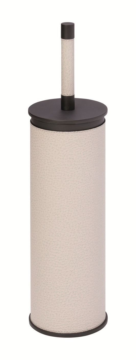 Giobagnara Positano toilet brush | Part of the Positano bathroom collection | Leather-covered solid brass structure with refined craftsmanship | Features a non-slip waterproof rubber base for added stability | Available in chrome, bronze, or brass finishes | Bathroom accessories | 2Jour Concierge, your luxury lifestyle shop