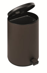 Jazz Leather-Covered Metal Pedal Bin With Removablle Plastic Container