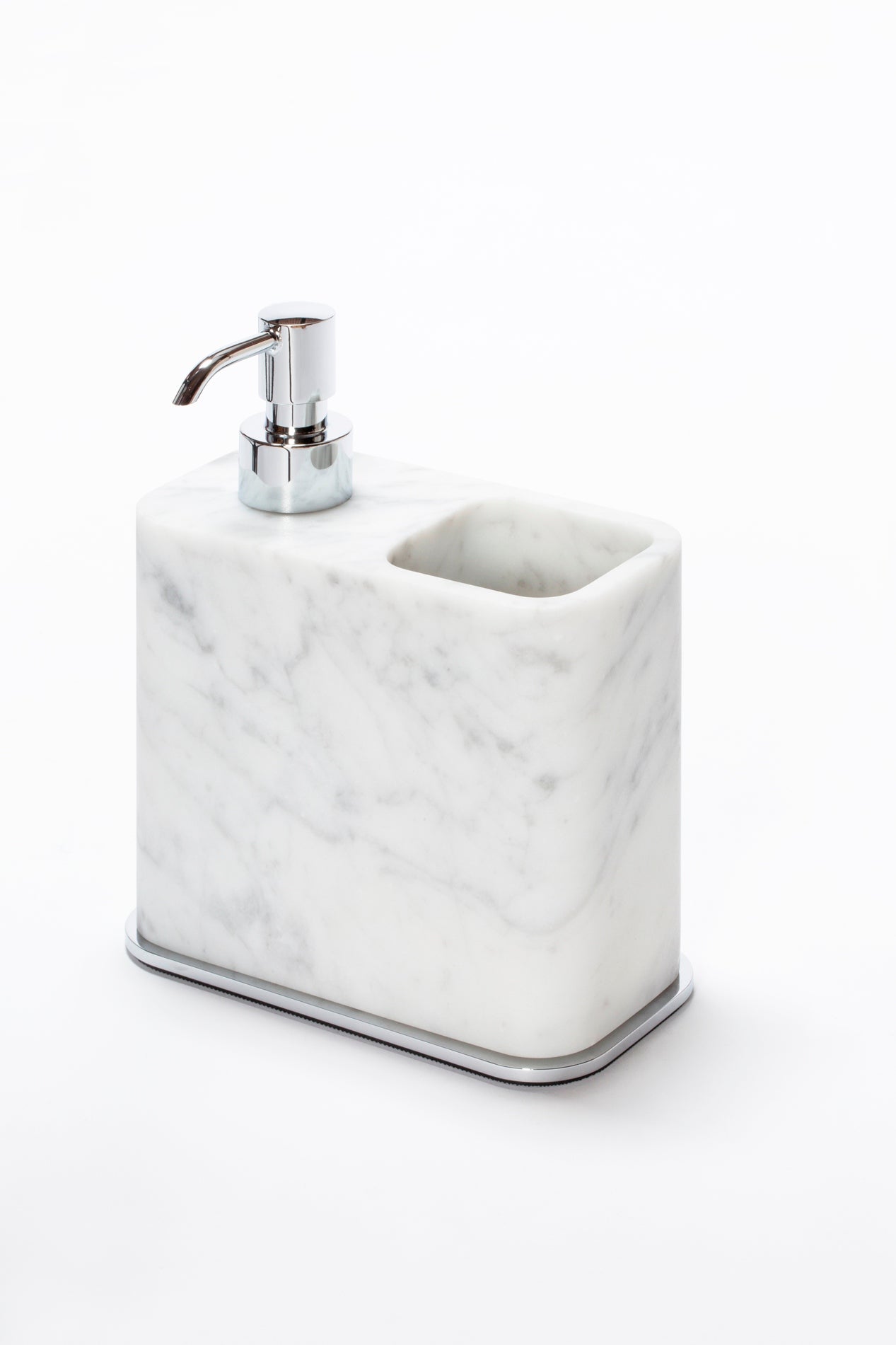 Polo Marble Soap Dispenser And Toothbrush Holder