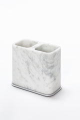 Polo Marble Double Toothbrush Holder