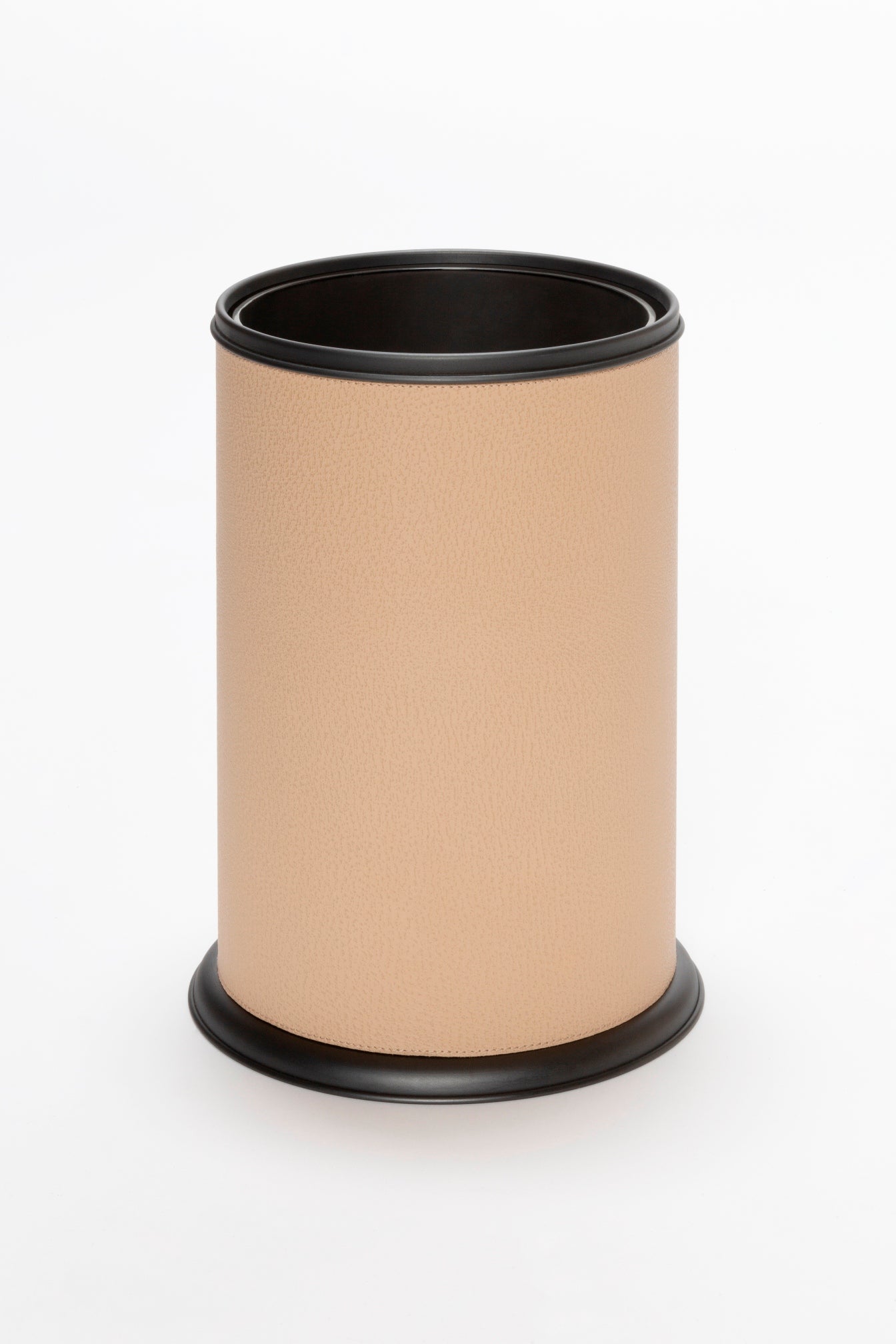 Dubai Leather-Covered Metal Bin Without Lid