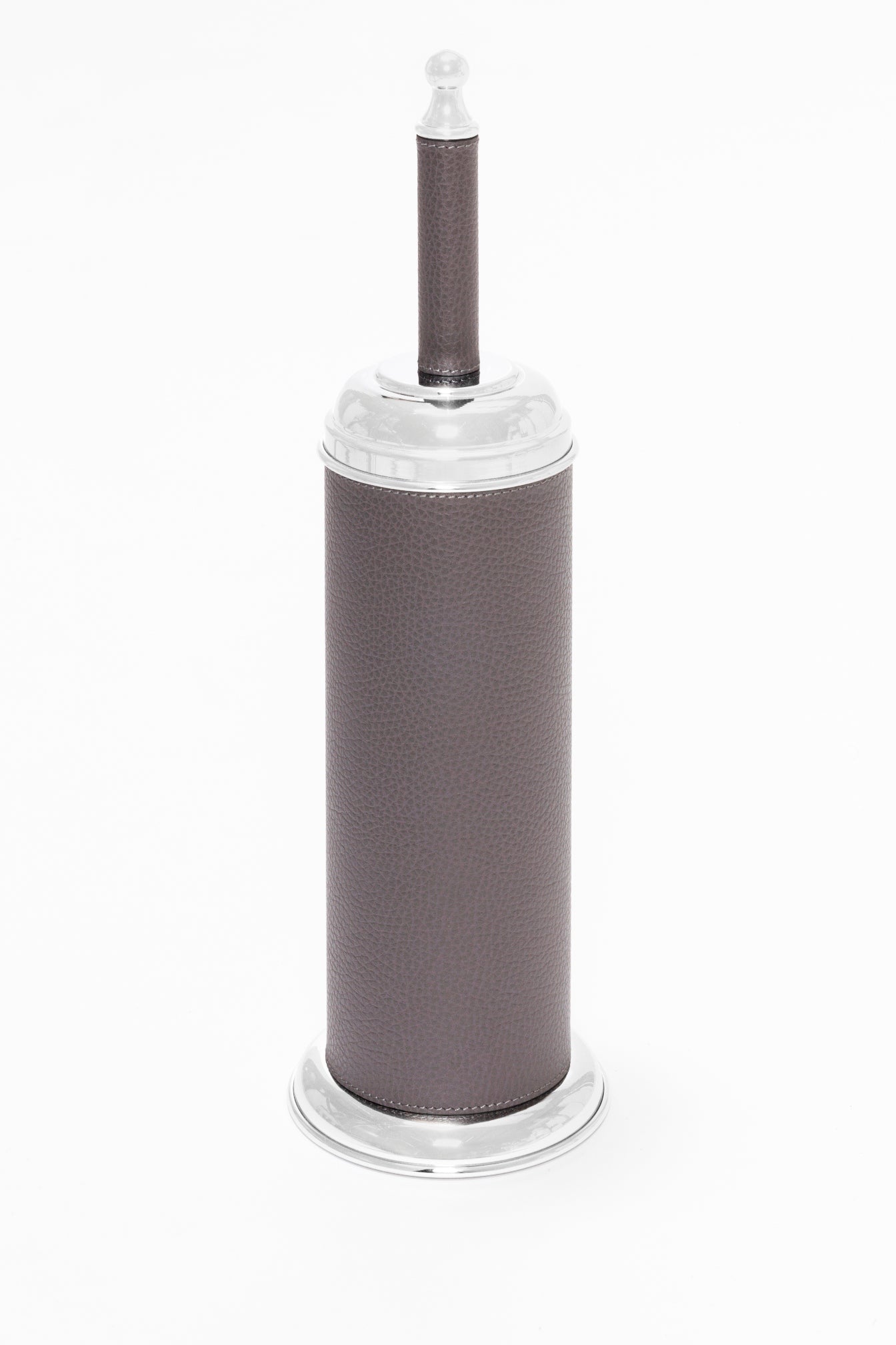 Giobagnara Dubai Leather-Covered Metal Toilet Brush | Part of Dubai Bathroom Collection | Luxurious Bath Accessories | Crafted with Fine Leather-Covered Metal Structure | Elegant and Functional Design | Explore the Dubai Bathroom Collection at 2Jour Concierge, #1 luxury high-end gift & lifestyle shop