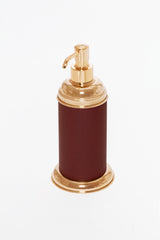 Dubai Leather-Covered Metal Soap Dispenser