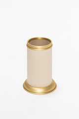 Dubai Leather-Covered Metal Toothbrush Holder