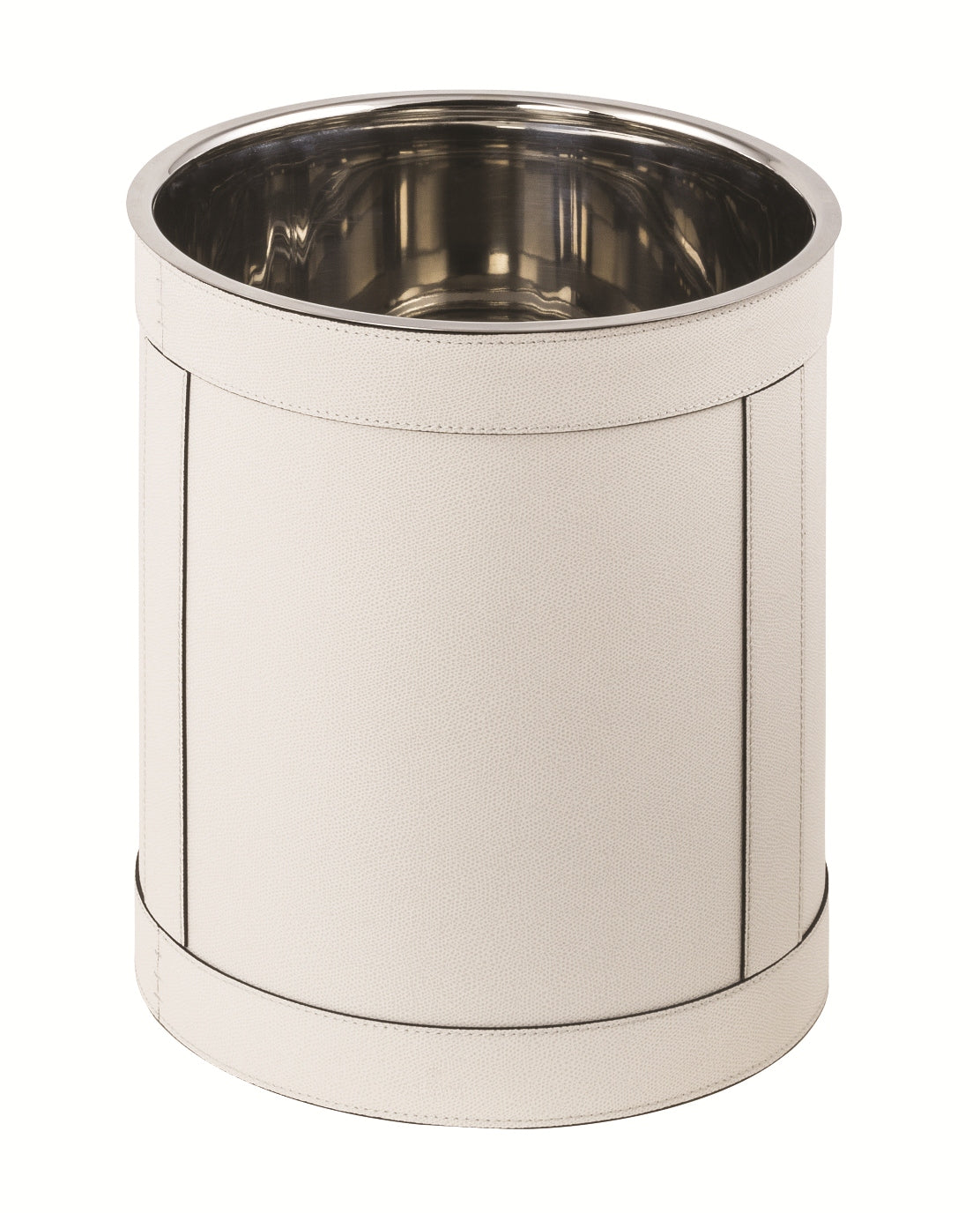 Giobagnara Brus Leather-Covered Bin With Removable Metal Container | Sleek design with a leather-covered exterior | Features a removable metal container for easy cleaning | Explore premium lifestyle accessories at 2Jour Concierge, #1 luxury high-end gift & lifestyle shop