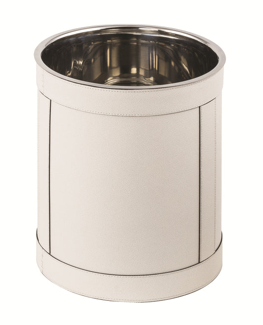 Giobagnara Brus Leather-Covered Bin With Removable Metal Container | Sleek design with a leather-covered exterior | Features a removable metal container for easy cleaning | Explore premium lifestyle accessories at 2Jour Concierge, #1 luxury high-end gift & lifestyle shop