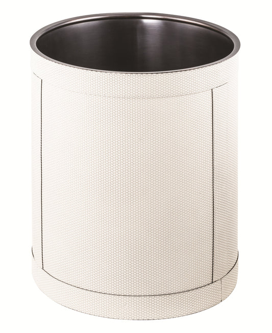 Giobagnara Brus Leather-Covered Bin With Removable Metal Container | Sleek design with a leather-covered exterior | Features a removable metal container for easy cleaning | Explore premium lifestyle accessories at 2Jour Concierge, #1 luxury high-end gift & lifestyle shop