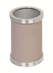 Amalfi Leather-Covered Brass Toothbrush Holder