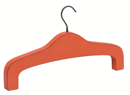 Scott Leather-Covered Wood Flat Hanger