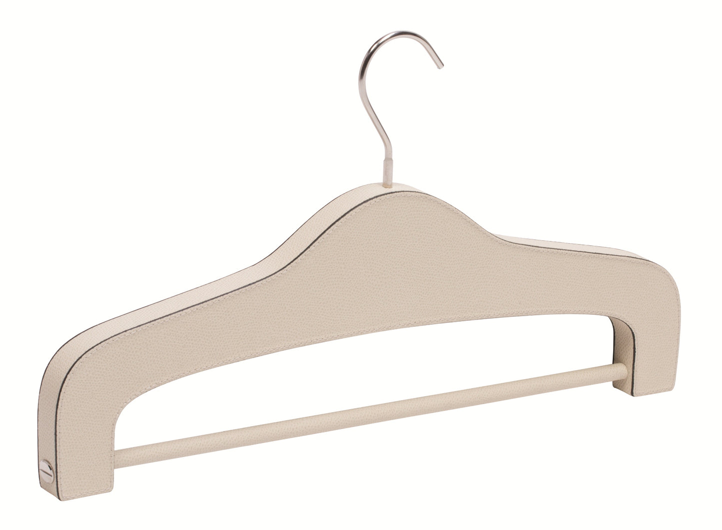 Scott Soft Leather-Covered Wood Flat Hanger