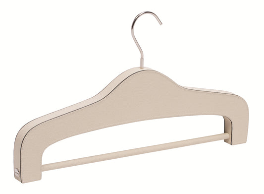 Scott Leather-Covered Wood Flat Hanger