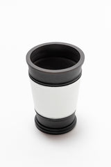 Manhattan Leather-Covered Metal Toothbrush Holder