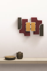 x Stéphane Parmentier Suede-Covered Wood Tabou Parete 3 Artwork | Wall Decor