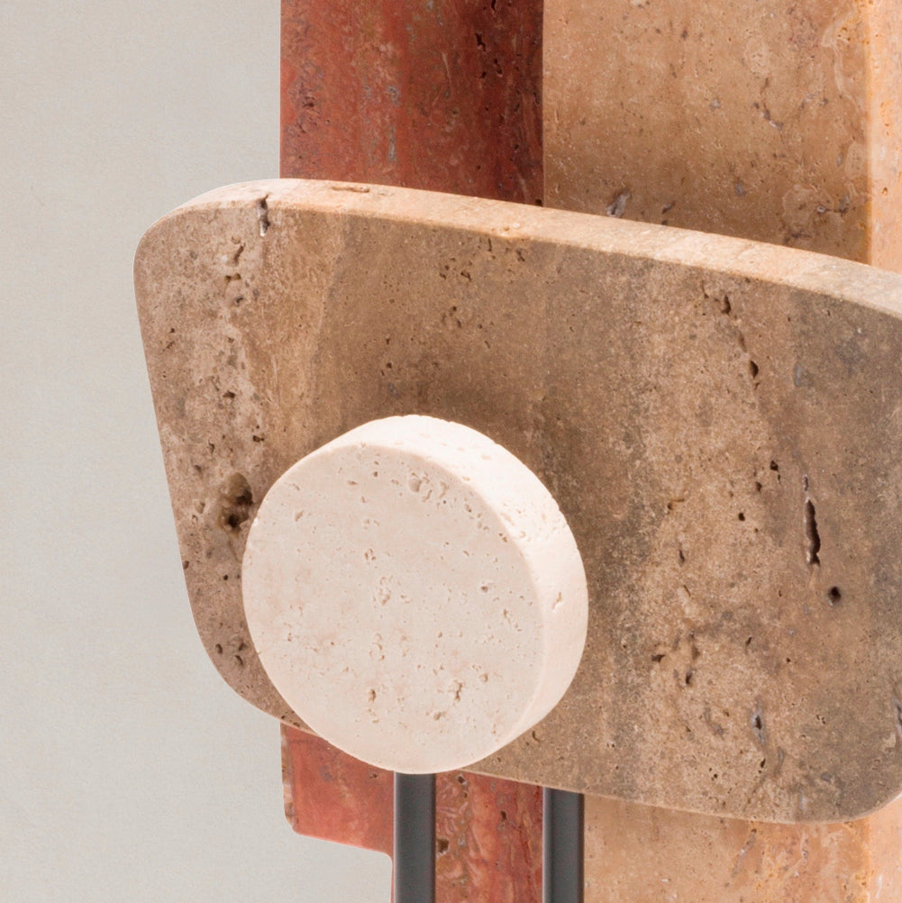 Giobagnara x Stéphane Parmentier: Tabou Travertine Marble Sculpture 1 | Artistic Home Decor, Elegant Sculpture & Collectible Items | 2Jour Concierge, #1 luxury high-end gift & lifestyle shop