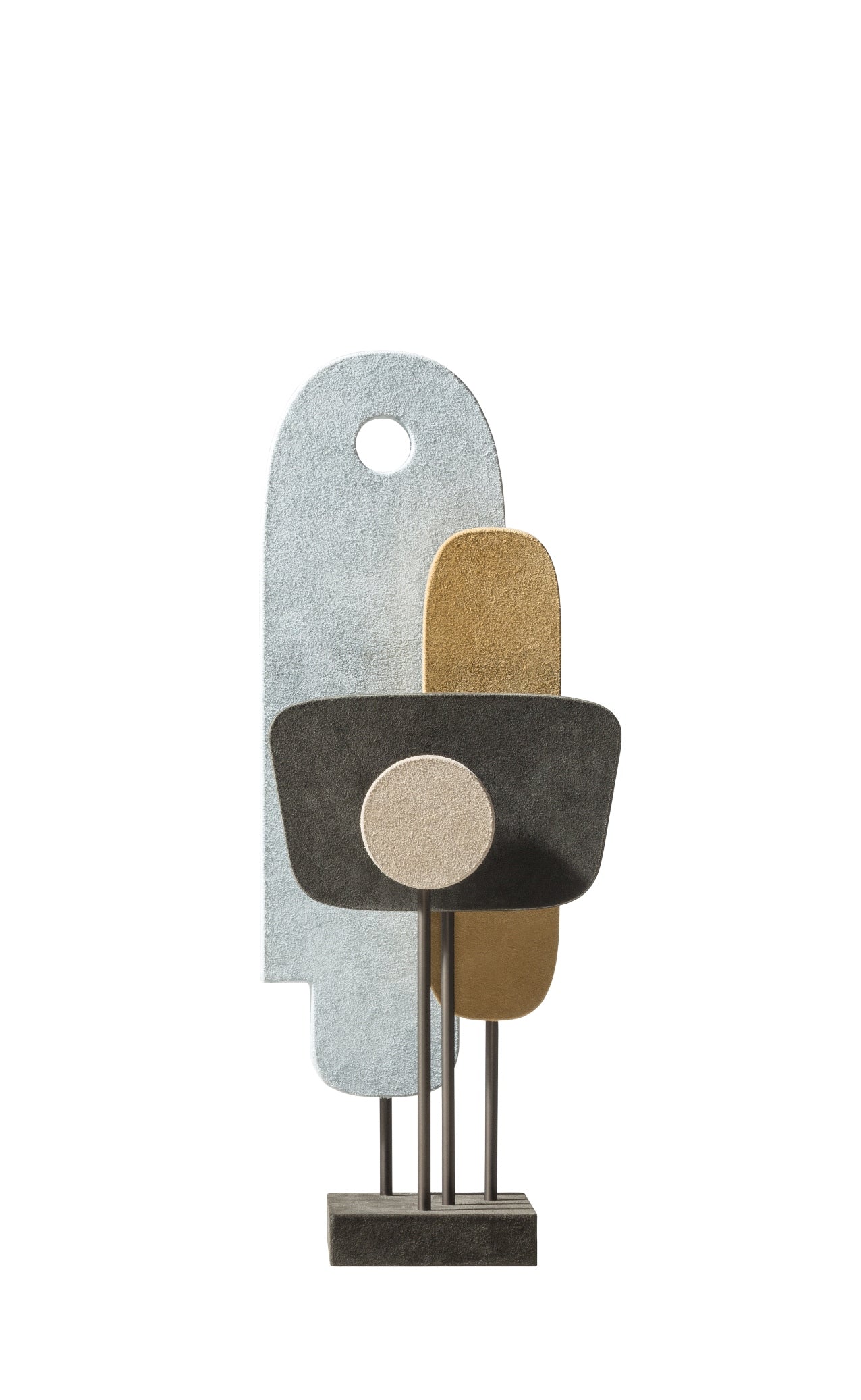 x Stéphane Parmentier Suede-Covered Wood Tabou Sculpture 1