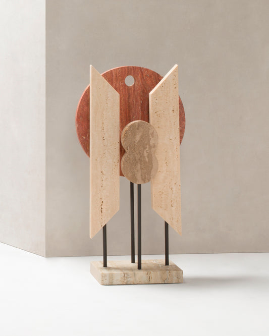 Giobagnara x Stéphane Parmentier: Tabou Travertine Marble Sculpture 2 | Artistic Home Decor, Elegant Sculpture & Collectible Items | 2Jour Concierge, #1 luxury high-end gift & lifestyle shop