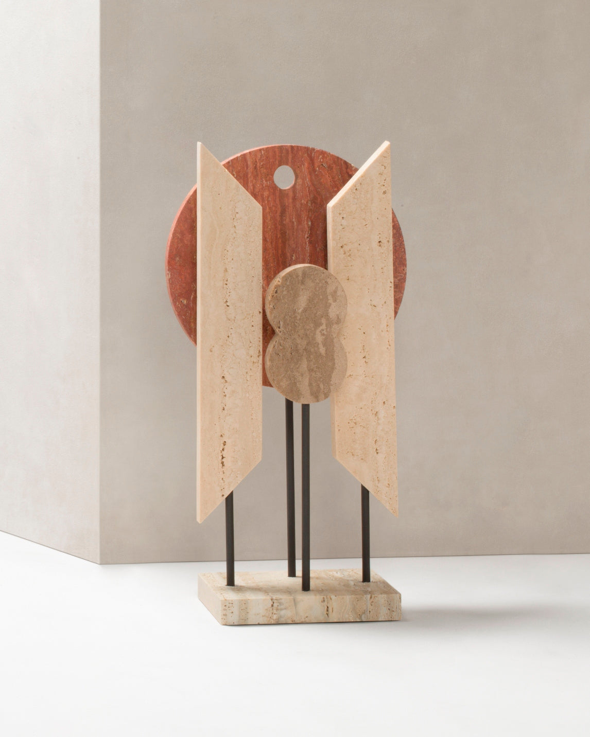 Giobagnara x Stéphane Parmentier: Tabou Travertine Marble Sculpture 2 | Artistic Home Decor, Elegant Sculpture & Collectible Items | 2Jour Concierge, #1 luxury high-end gift & lifestyle shop