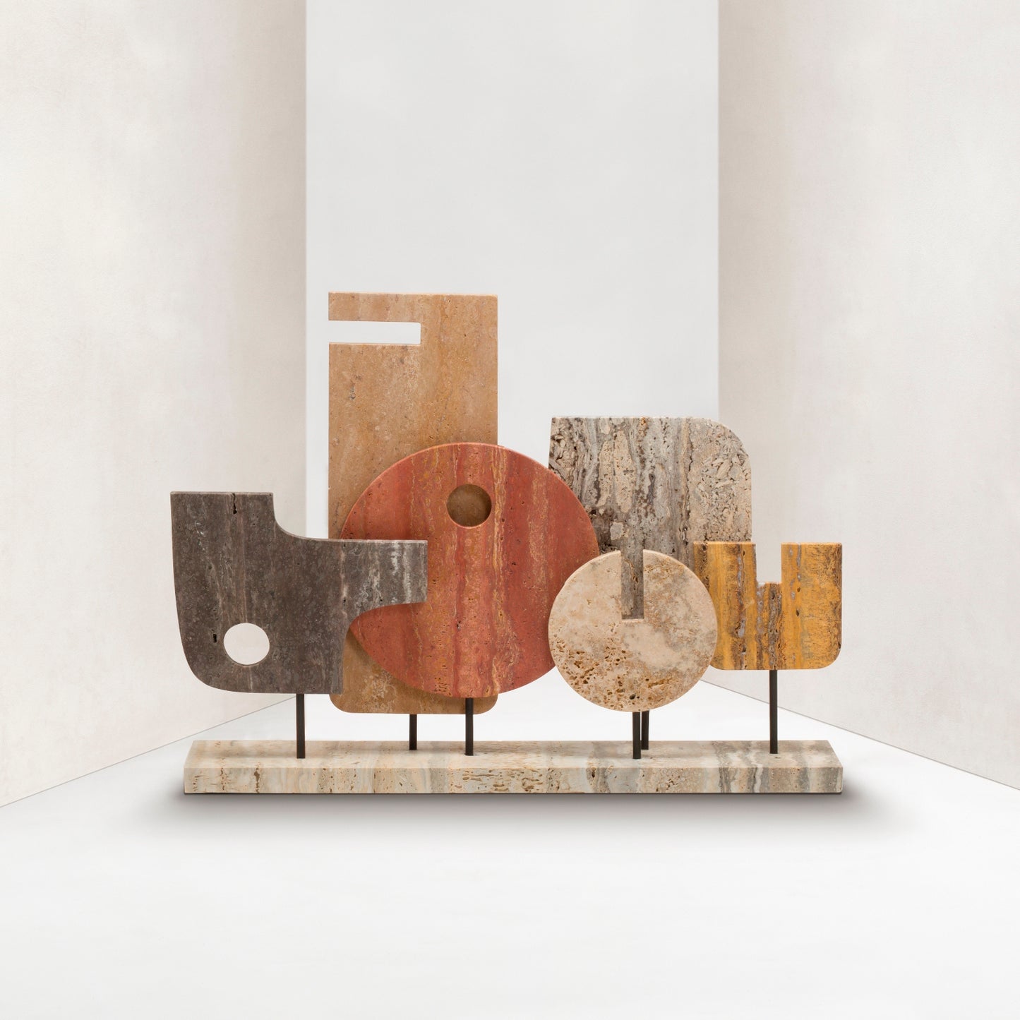Giobagnara x Stéphane Parmentier: Tabou Travertine Marble Sculpture 5 | Artistic Home Decor, Elegant Sculpture & Collectible Items | 2Jour Concierge, #1 luxury high-end gift & lifestyle shop