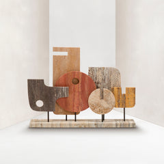 x Stéphane Parmentier Tabou Travertine Marble Sculpture 5