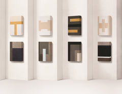 x Stéphane Parmentier Tabou Solid Suede-Covered Three-Dimensional Wood Structures Artwork | Wall Decor