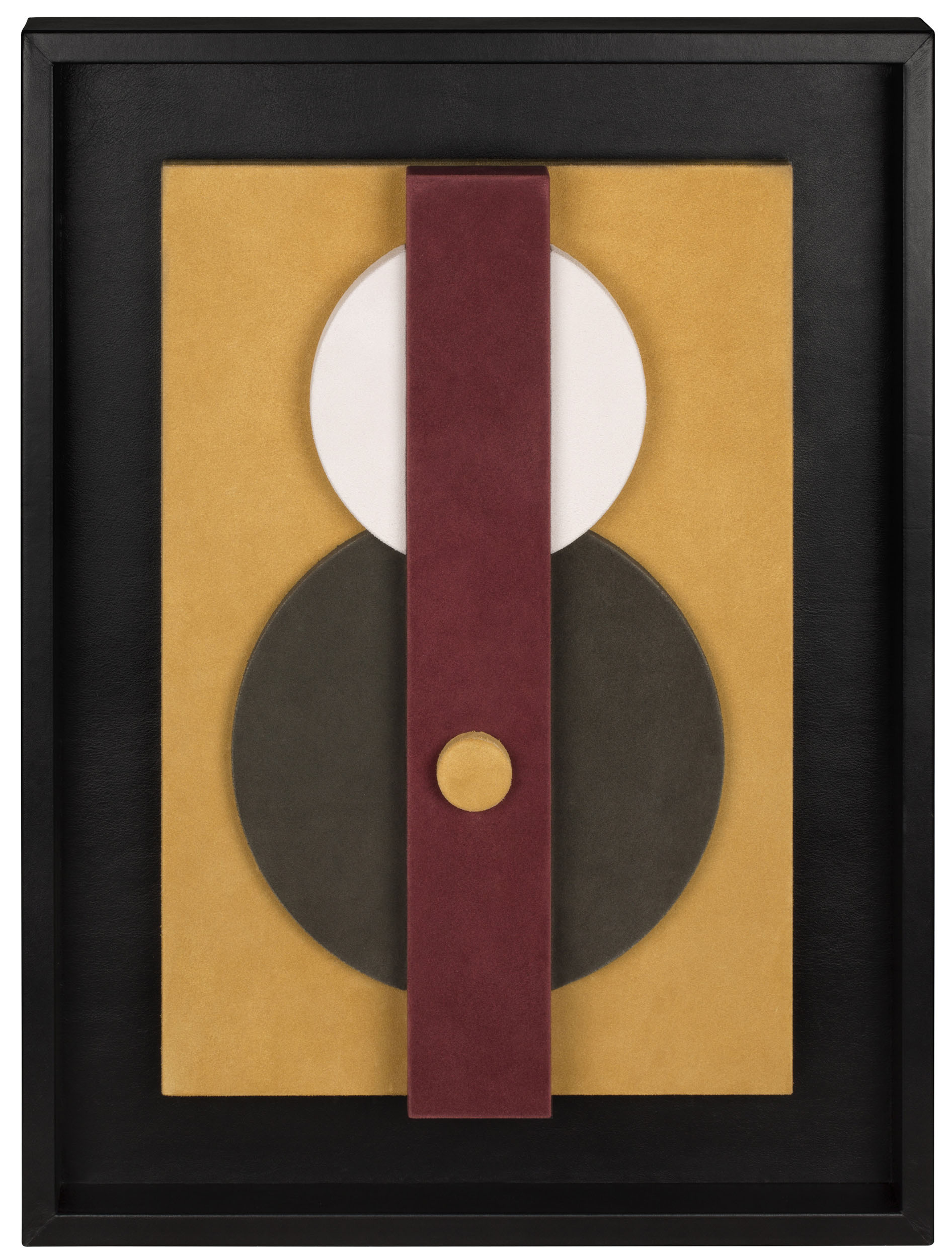 Giobagnara x Stéphane Parmentier: Tabou Cornice Suede-Covered Wood Wall Sculpture in Nappa Leather Frame | Contemporary Wall Art, Stylish Sculpture & Home Decor | 2Jour Concierge, #1 luxury high-end gift & lifestyle shop