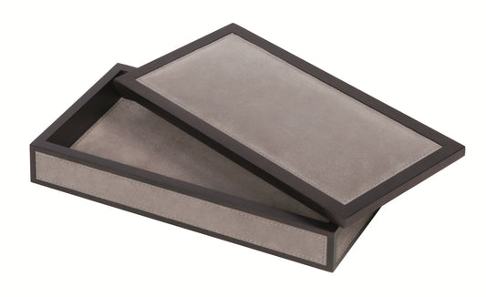 Giobagnara Milano Trinket Box | Maple structure with embedded leather and removable lid featuring a padded surface | Home Decor and Storage | 2Jour Concierge, your luxury lifestyle shop