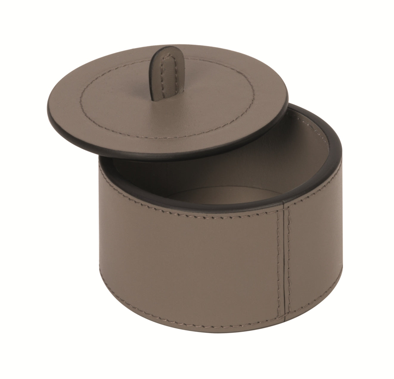Giobagnara Harris Trinket Box | All leather-covered with removable lid | Available in oval and round shapes, in various sizes | Home Decor and Storage | 2Jour Concierge, your luxury lifestyle shop