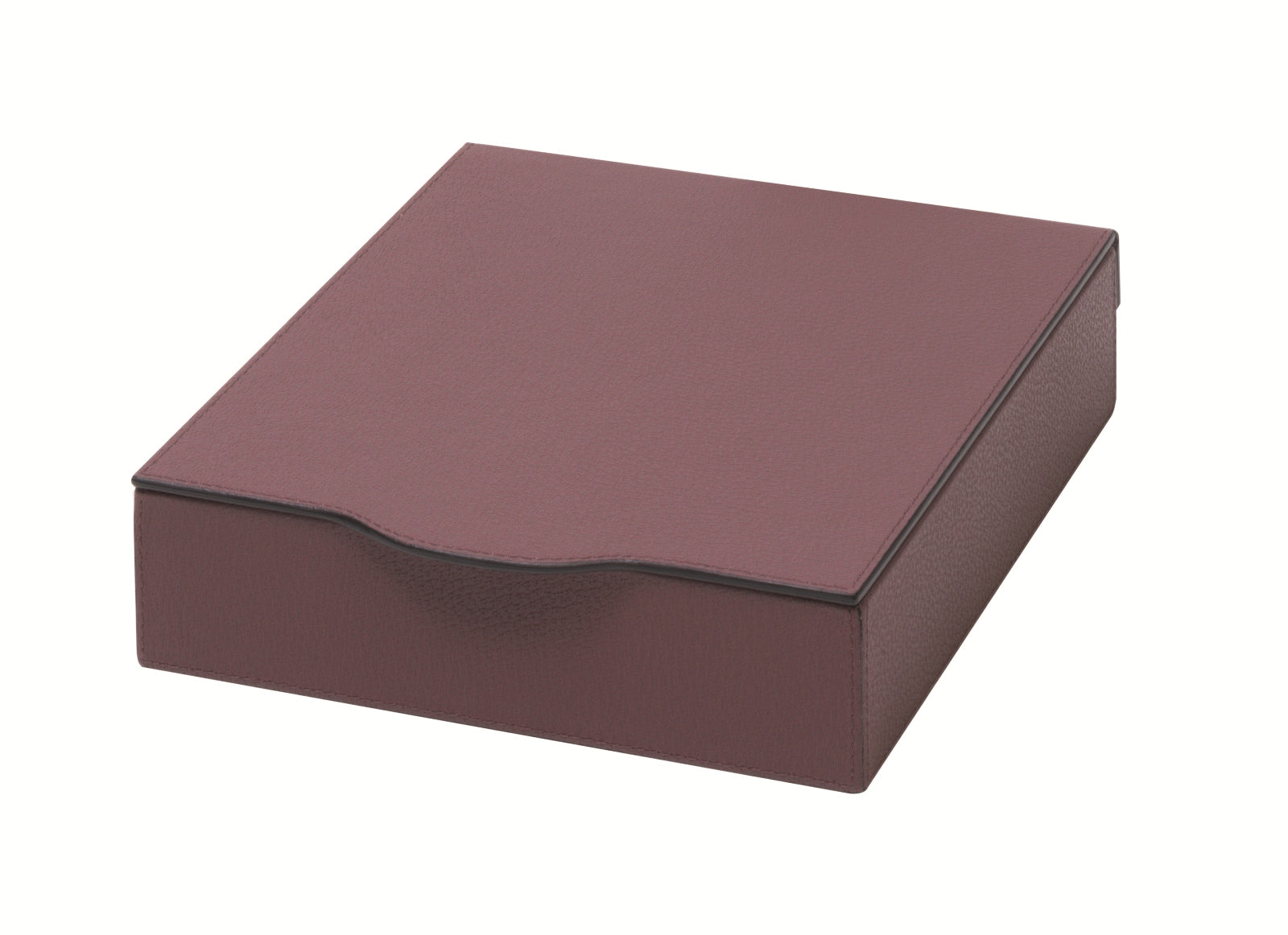 Giobagnara Luna Trinket Box | Leather-covered wood structure with hinged lid | Available in square, rectangular, and long rectangular shapes | Home Decor and Storage | 2Jour Concierge, your luxury lifestyle shop