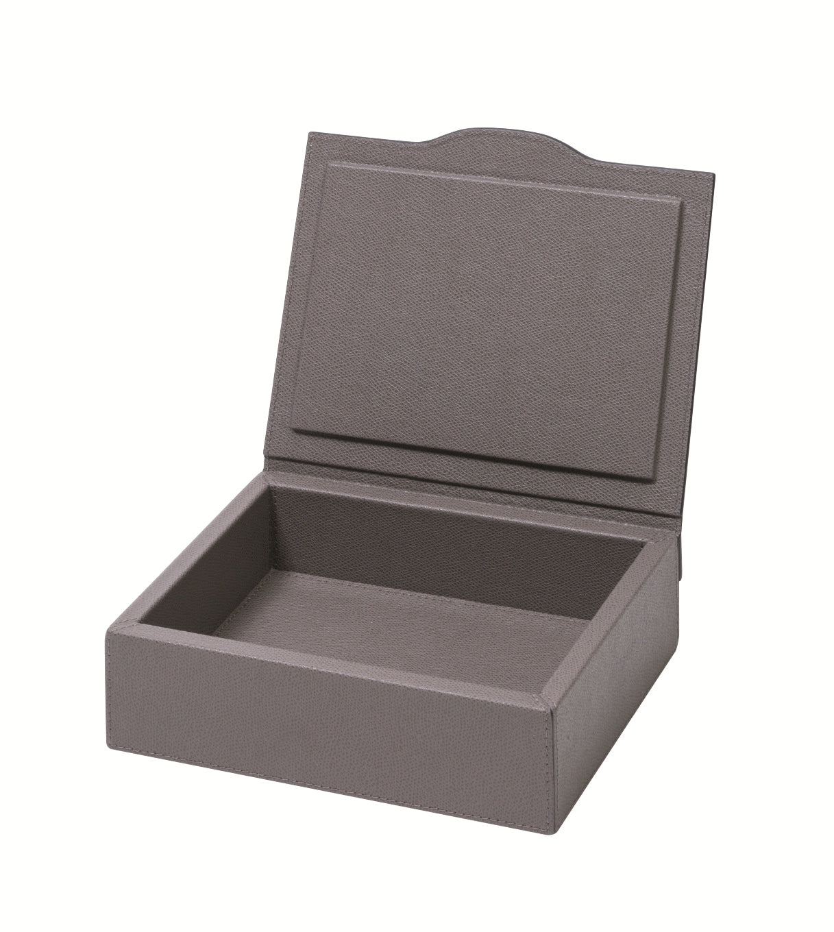 Giobagnara Luna Trinket Box | Leather-covered wood structure with hinged lid | Available in square, rectangular, and long rectangular shapes | Home Decor and Storage | 2Jour Concierge, your luxury lifestyle shop