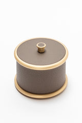 Ravello Leather-Covered Metal Bathroom Box L