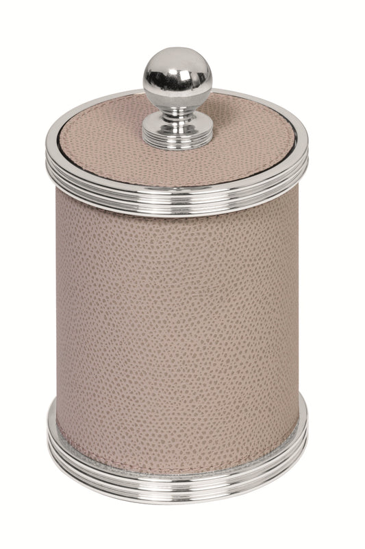 Amalfi Leather-Covered Brass Bathroom Box S