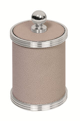 Amalfi Leather-Covered Brass Bathroom Box Small