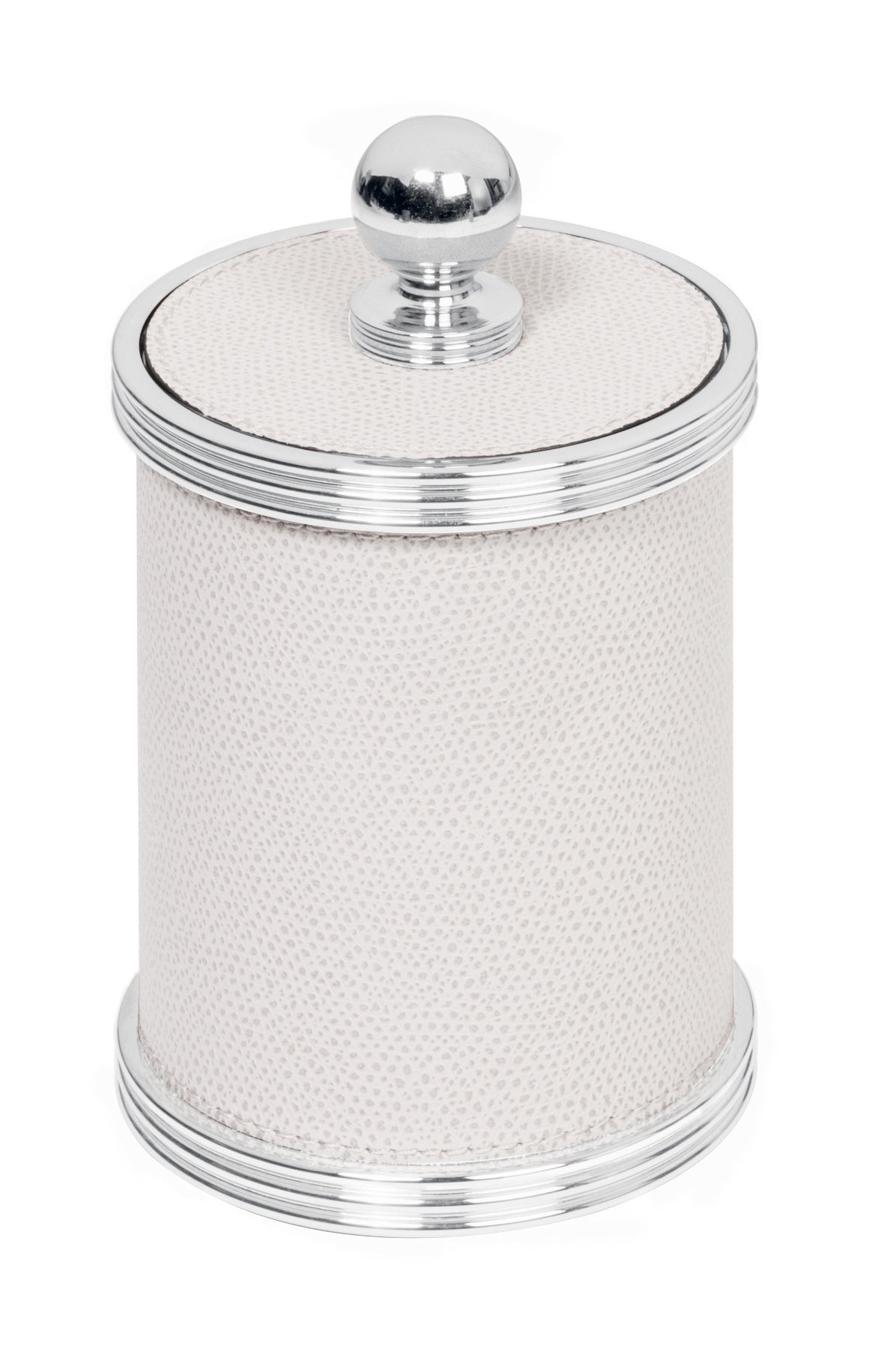 Amalfi Leather-Covered Brass Bathroom Box Small