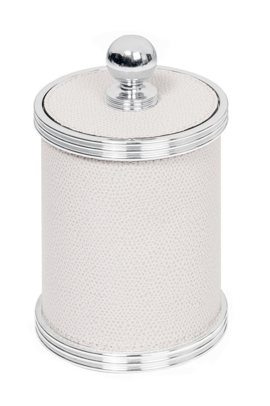 Amalfi Leather-Covered Brass Bathroom Box S