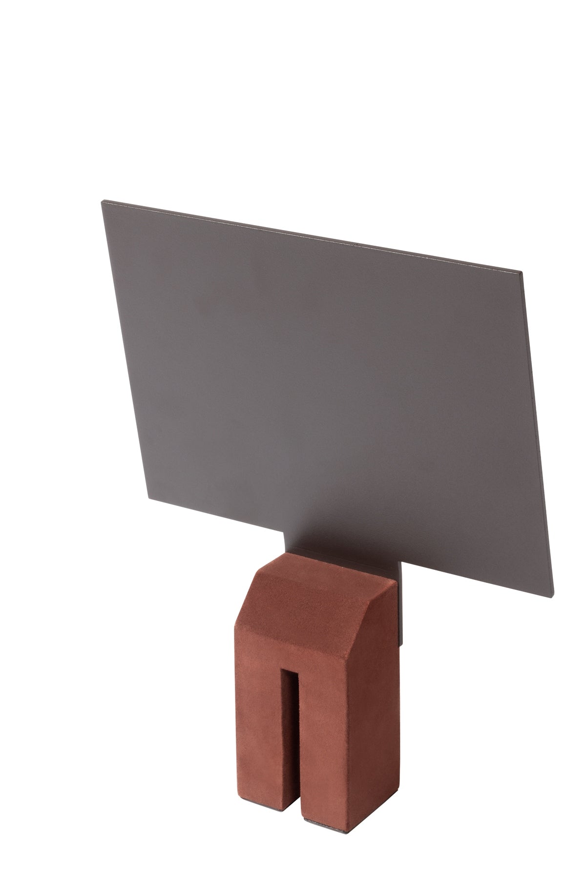 Pillar Metal Picture | Menu Frame Stand w Leather Inserts