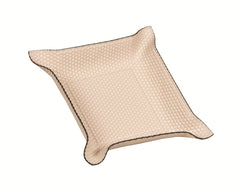 Jack Leather-Covered Valet Tray with Bendable Sides Square Medium