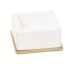 Firenze Leather-Covered Wood Valet Tray Square Mini
