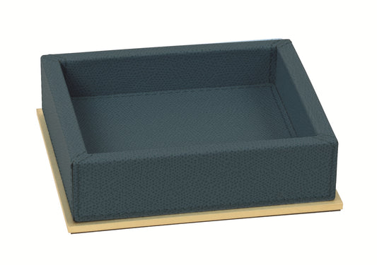 Giobagnara Firenze Valet Tray | Leather-Covered Wood Structure | Part of Firenze Bathroom Set | Ideal for Yacht Decor | Available exclusively at 2Jour Concierge