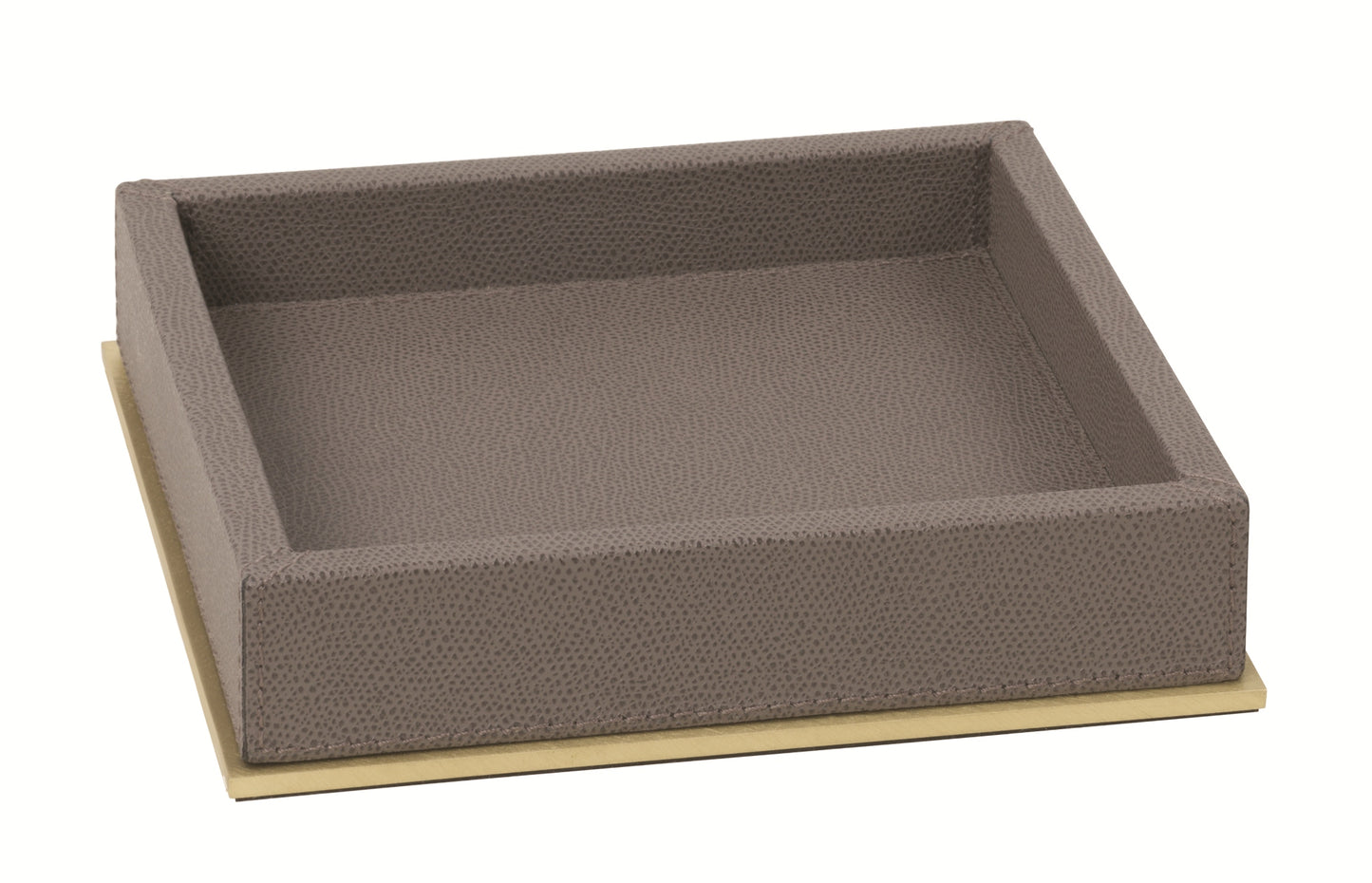 Giobagnara Firenze Valet Tray | Leather-Covered Wood Structure | Part of Firenze Bathroom Set | Ideal for Yacht Decor | Available exclusively at 2Jour Concierge