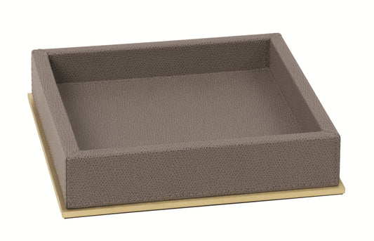 Giobagnara Firenze Valet Tray | Leather-Covered Wood Structure | Part of Firenze Bathroom Set | Ideal for Yacht Decor | Available exclusively at 2Jour Concierge