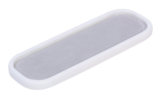 Giobagnara Polo Marmo Stackable Valet Tray Long Rectangular | Marble Piece with Leather Insert and Bottom in Suede | Each Piece Offers a Unique Stone Pattern | Stylish and Stackable Home Organization | Explore a Range of Luxury Home Decor at 2Jour Concierge, #1 luxury high-end gift & lifestyle shop