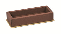 Firenze Leather-Covered Wood Valet Tray Rectangular Small
