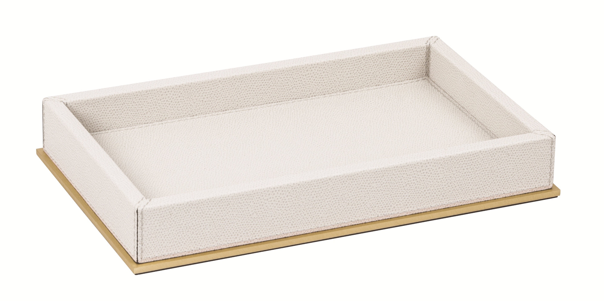Giobagnara Firenze Valet Tray | Leather-Covered Wood Structure | Part of Firenze Bathroom Set | Ideal for Yacht Decor | Available exclusively at 2Jour Concierge