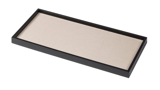 Phorma Wood Valet Tray, Rectangular with Leather Lining