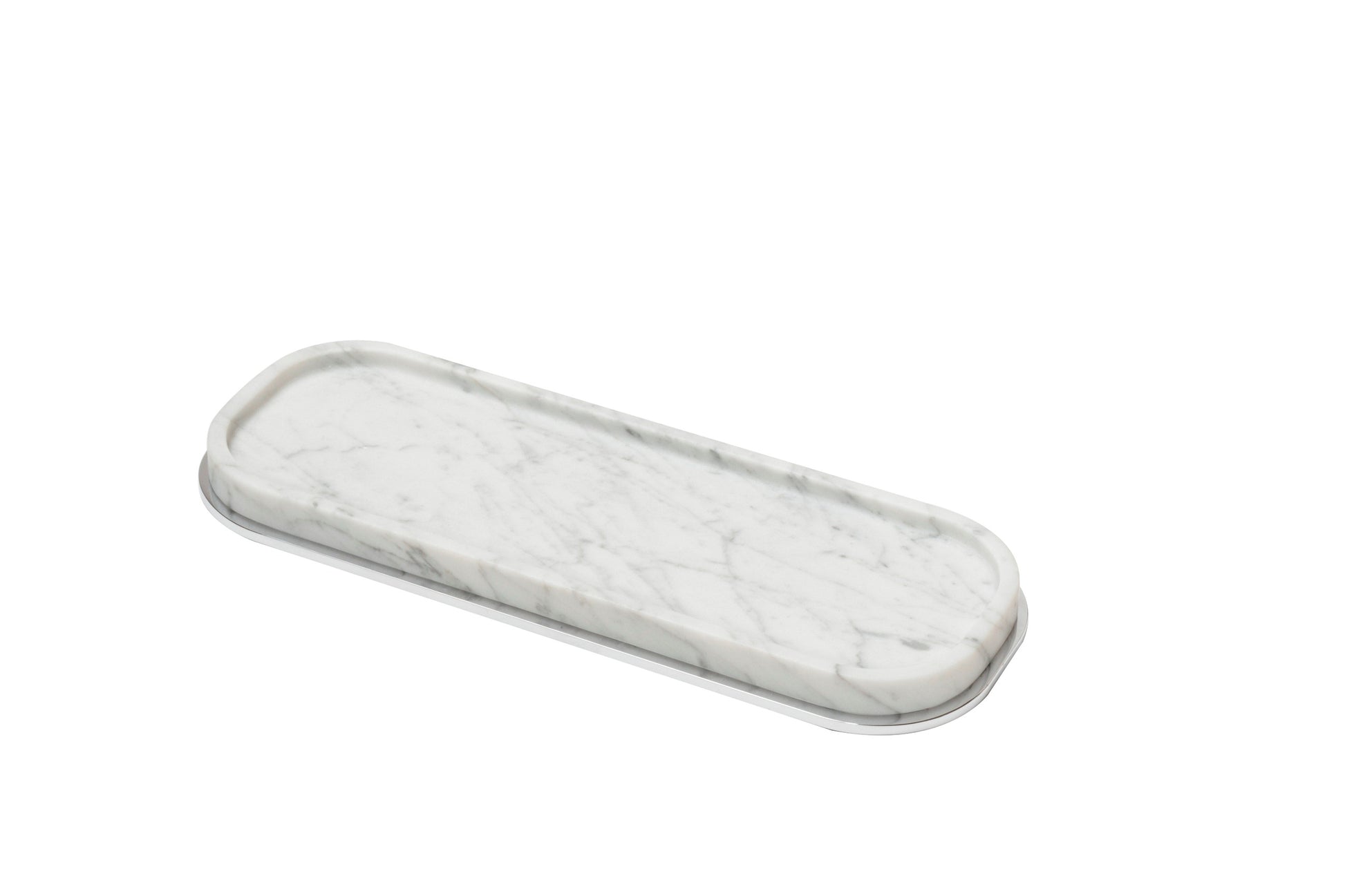 Giobagnara Positano Marble Valet Tray Long Rectangular | Marble Structure with Brass Base Frame | Non-Slip Waterproof Rubber Base | Stylish and Functional Home Organization | Explore a Range of Luxury Home Decor at 2Jour Concierge, #1 luxury high-end gift & lifestyle shop