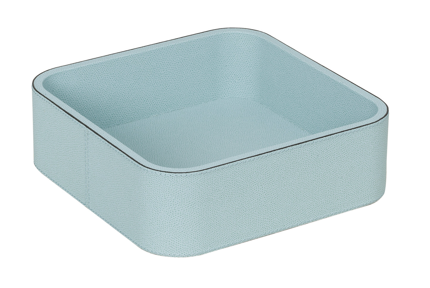 Polo Leather Stackable Valet Tray, Square Large
