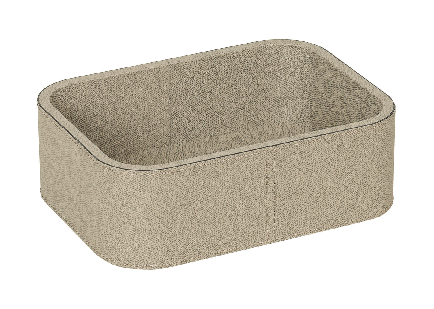 Polo Leather Stackable Valet Tray, Rectangular Small