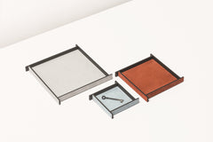 x Stéphane Parmentier Malaparte Suede & Metal Valet Tray