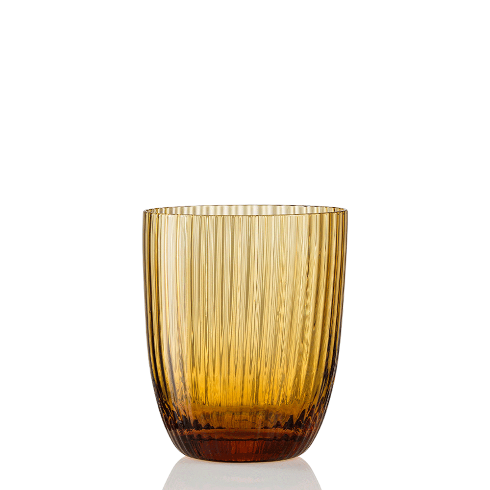 Idra Textured Murano Glass Tumbler, Striped