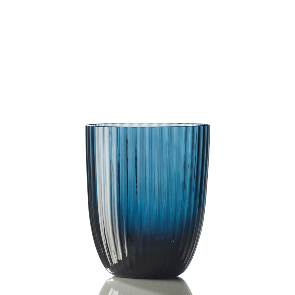 Idra Textured Murano Glass Tumbler, Striped